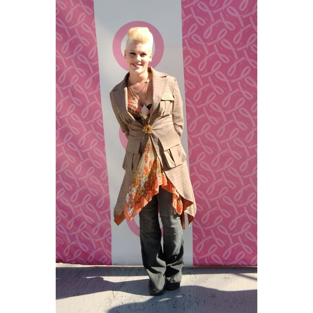 Pink At The Press Conference For Target Random Acts Of Kindness Breast Cancer Awareness Month Manhattan York Ny Image 1