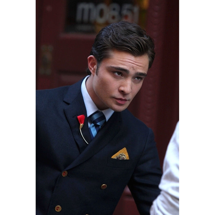 Ed Westwick On Location For Gossip Girl Season Three Shooting In Soho Downtown Manhattan York Ny July 9 2009. Image 1