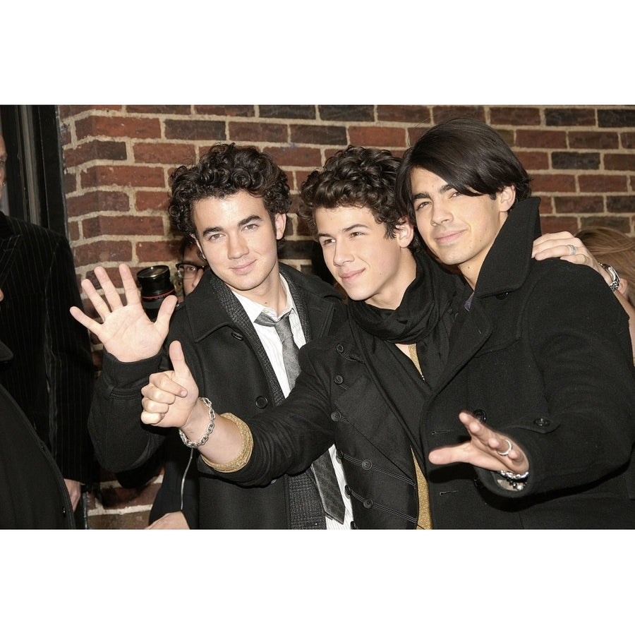 Jonas Brothers At Talk Show Appearance For The Late Show With David Letterman Image 1