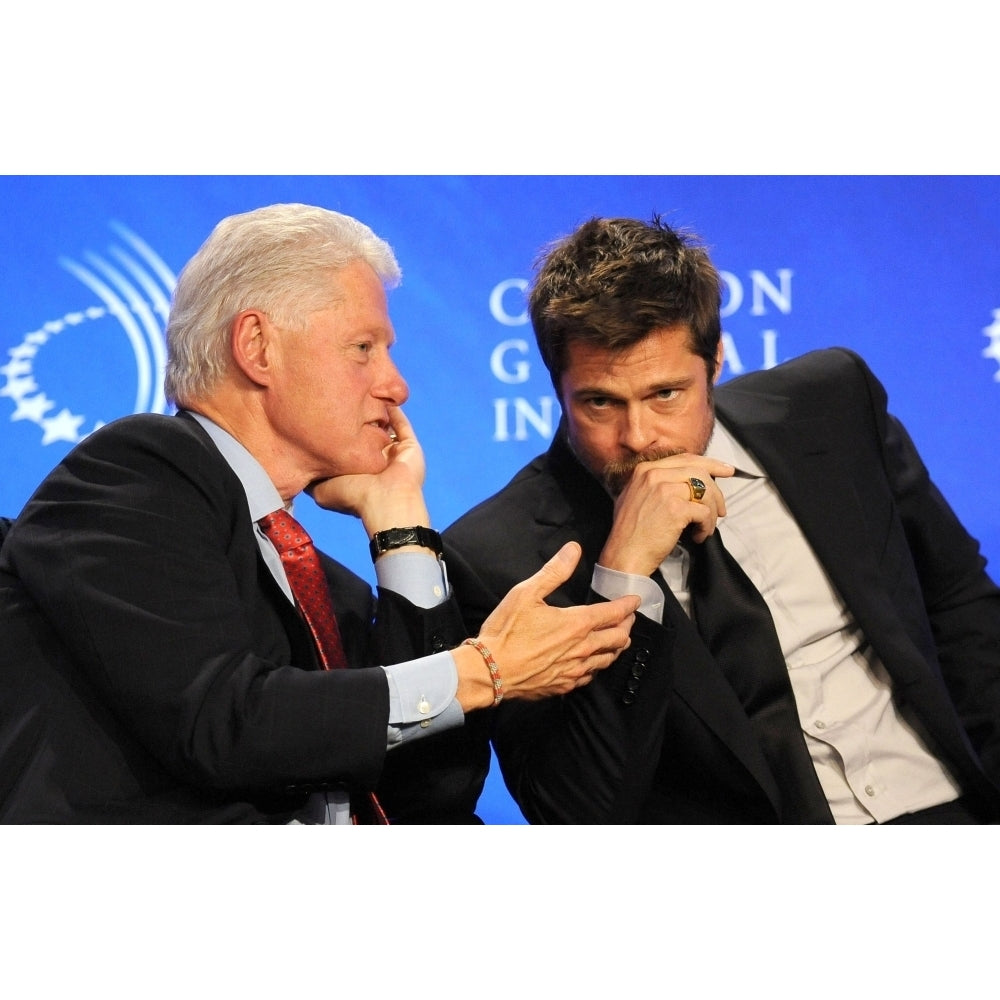 Bill Clinton Brad Pitt At A Public Appearance For Clinton Global Initiative - Thu Sheraton York Hotel And Towers Image 2