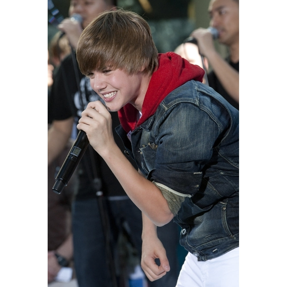 Justin Bieber On Stage For Nbc Today Show Concert With Justin Bieber Rockefeller Plaza York Ny June 4 2010. Image 1