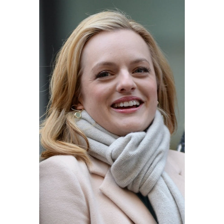 Elisabeth Moss At A Public Appearance For Amc Unveils Special Commemorative Mad Men Park Bench Photo Print Image 1