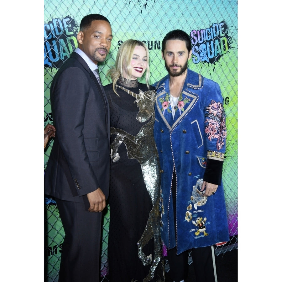 Will Smith Margot Robbie Jared Leto At Arrivals For Suicide Squad Premiere Beacon Theatre York Ny August 1 Image 1