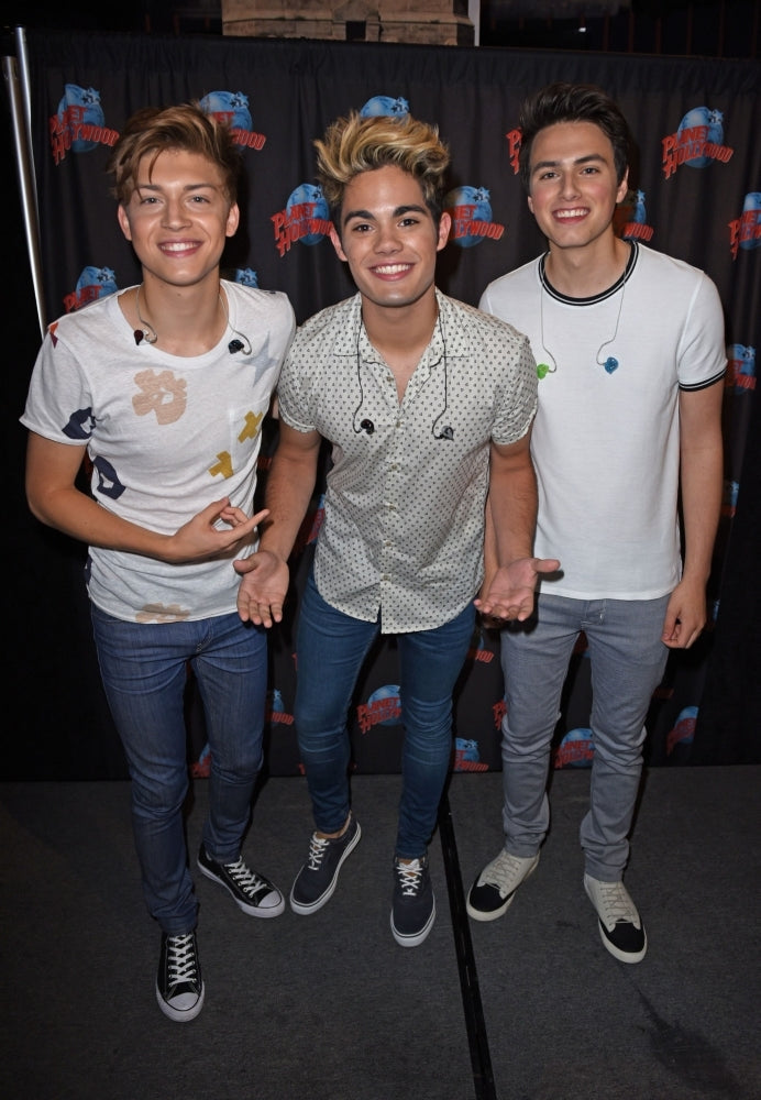 Ricky Garcia Emery Kelly Liam Attridge At A Public Appearance For Forever In Your Mind At Planet Hollywood Image 1