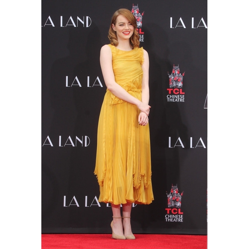 Emma Stone At The Press Conference For La La Land Stars Handprint and Footprint Ceremony Tcl Image 2