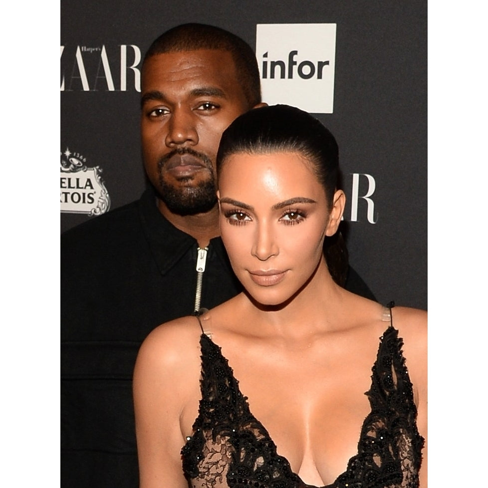 Kim Kardashian Kanye West At Arrivals For HarperS Bazaar Celebrates Third Icons Portfolio The Plaza Hotel York Image 2