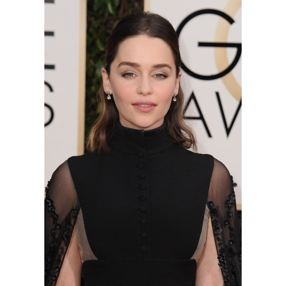 Emilia Clarke At Arrivals For 73Rd Annual Golden Globe Awards 2016 - Arrivals 2 Photo Print Image 2