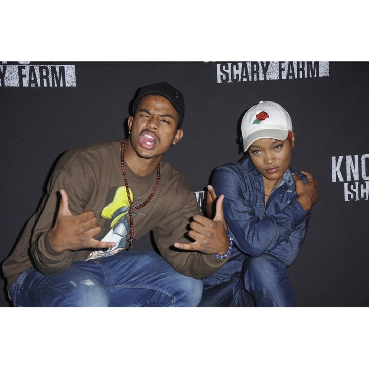 Trevor Jackson Keke Palmer At Arrivals For KnottS Scary Farm Black Carpet Arrivals KnottS Berry Farm Buena Park Ca Image 1