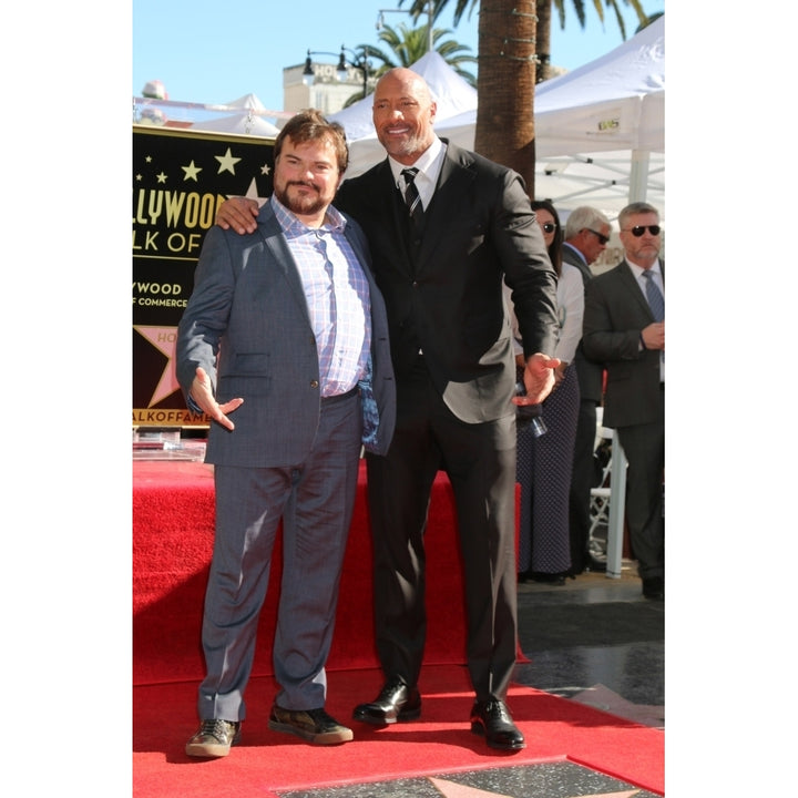 Jack Black Dwayne Johnson At The Induction Ceremony For Star On The Hollywood Walk Of Fame For Dwayne Johnson Aka The Image 2