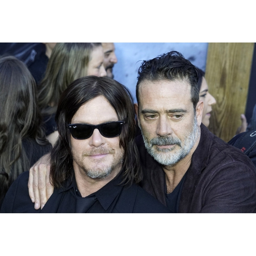 Norman Reedus Jeffrey Dean Morgan At Arrivals For AmcS The Walking Dead 100Th Episode Party The Greek Theatre Los Image 1