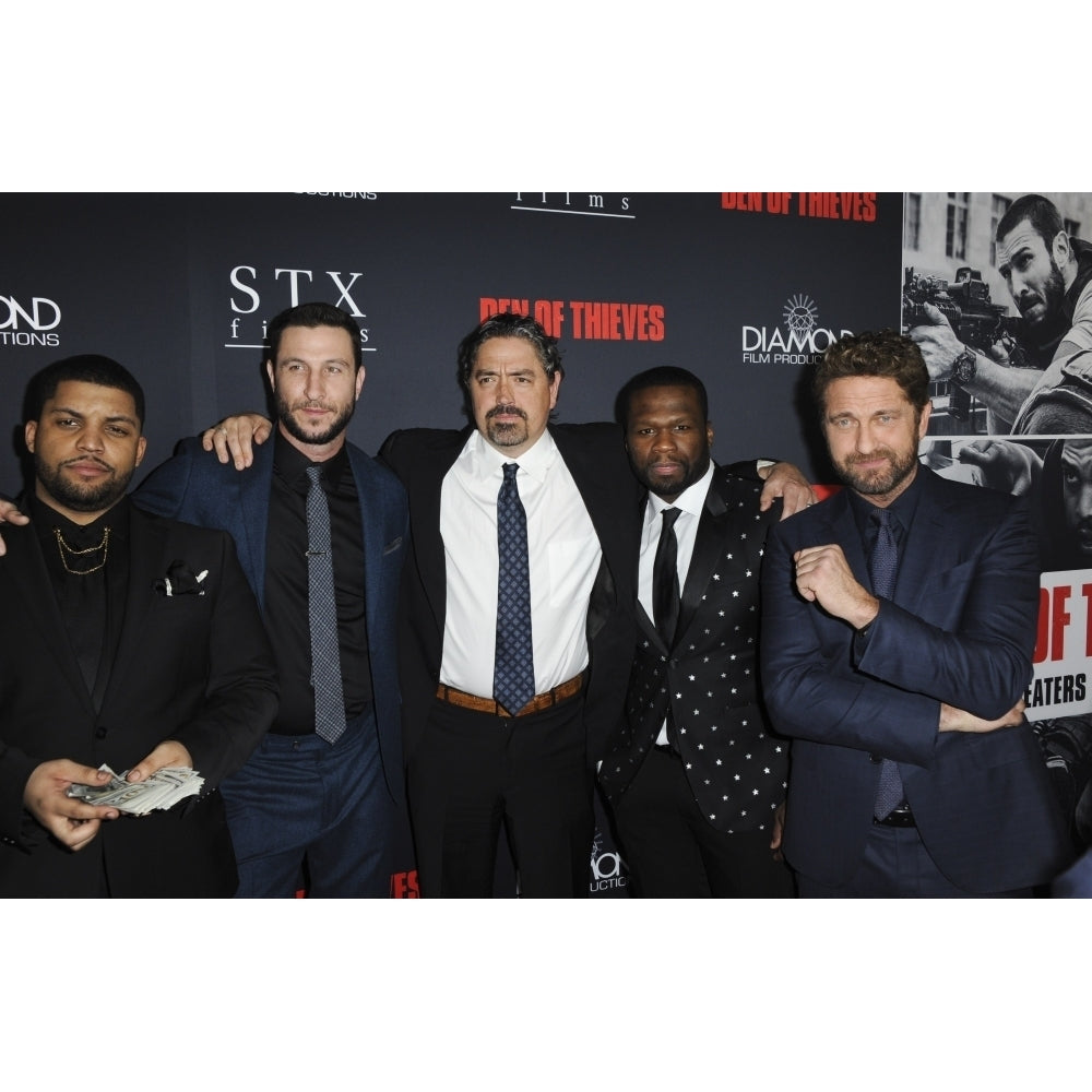 OShea Jackson Jr. Pablo Schreiber Christian Gudecast Curtis Jackson Gerard Butler At Arrivals For Den Of Thieves Image 1