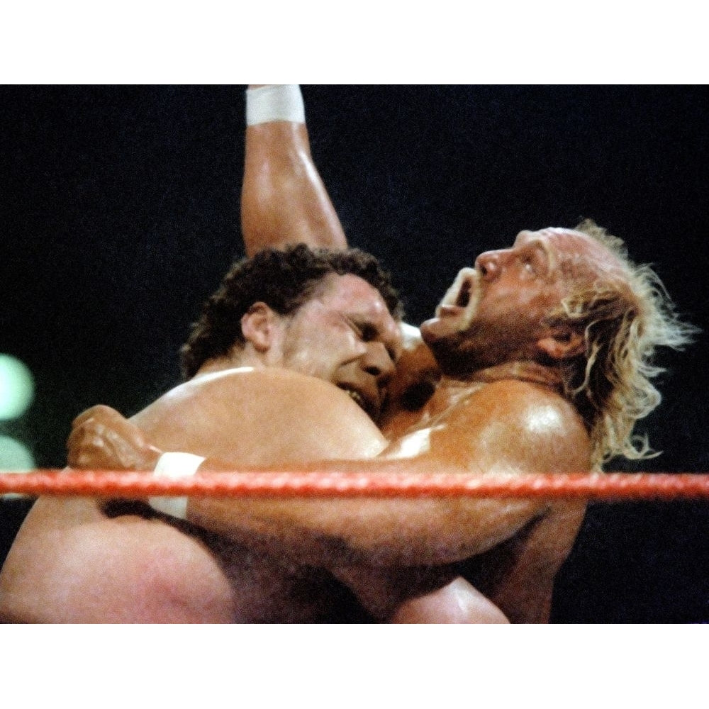 Andre the Giant Hulk Hogan 1987 Wrestlemania 3 Photo By John Barrett Poster Print Image 1