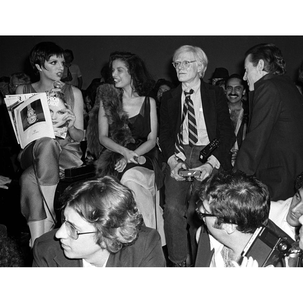 Liza Minnelli Bianca Jagger Andy Warhol Halston Polaroid Night at Studio 54. Photo by Adam Scull Poster Print Image 1