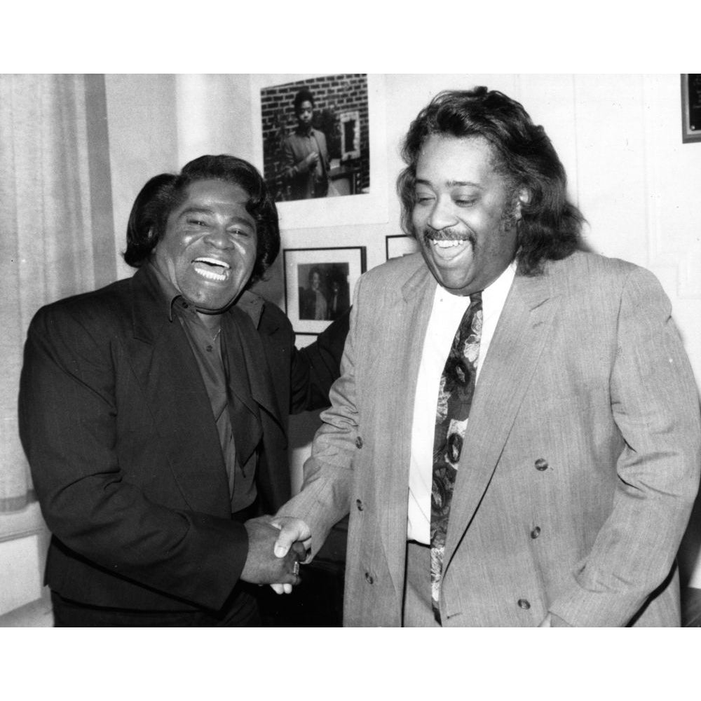 James Brown Al Sharpton 1993. Photo Neil Schneider Poster Print Image 1