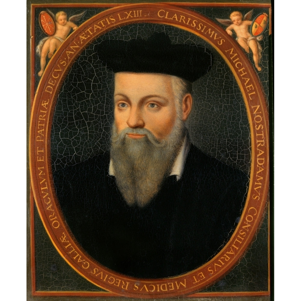 1346 After Cesar Nostradamus French School Poster Print Image 2