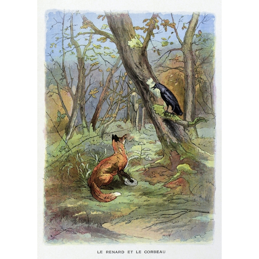 La FontaineS Fables: The Fox And The Crow Poster Print Image 1