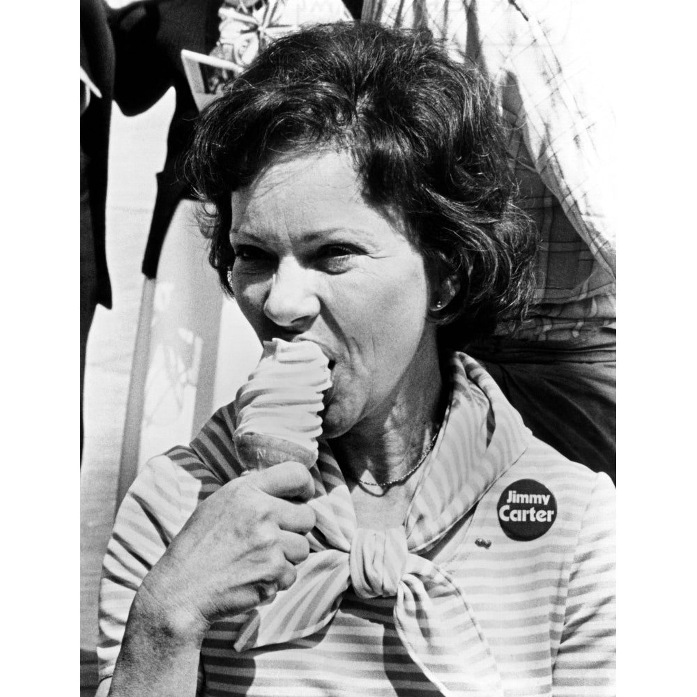 Rosalynn Carter Enjoys An Ice Cream Cone While Campaigning. She Is In Atlantic City History Image 2