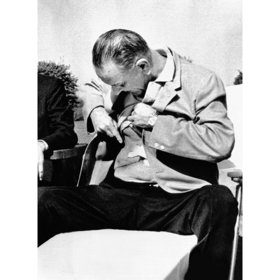 President Lyndon Johnson Shows The Press His Gall Bladder Surgery Scars. For Years History Image 1