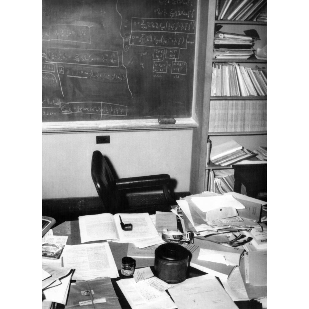 Albert EinsteinS Study At The Institute For Advance Study At Princeton University. Photo Was Taken After EinsteinS Image 2