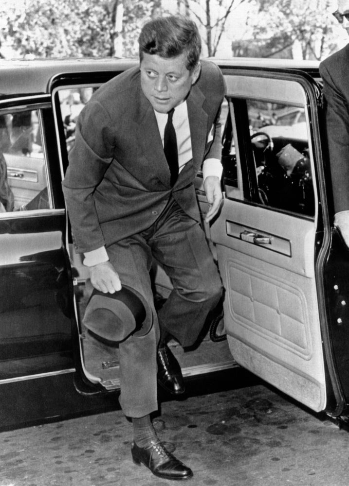 President John Kennedy Steps From His Limousine During The Cuban Missile Crisis. He Was Attending Mass At St. Stephens Image 1