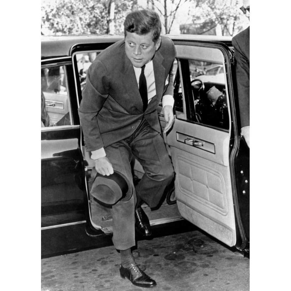 President John Kennedy Steps From His Limousine During The Cuban Missile Crisis. He Was Attending Mass At St. Stephens Image 1