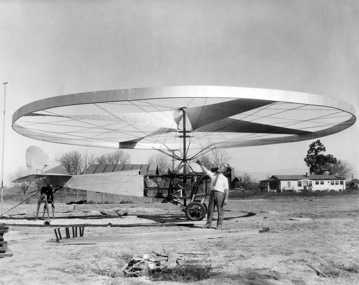 Helio-Gyro-Copter Invented By Jesse D. Langdon. The Propeller And Its Wide Circular Rim Act Both As A Gyroscope And A Image 1