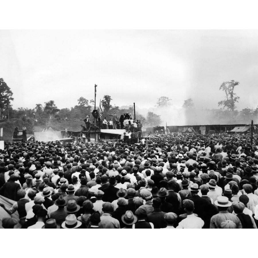 Bonus Marchers At Their Anacostia Flats Encampment. Congressman Wright Patman Of Texas History Image 1