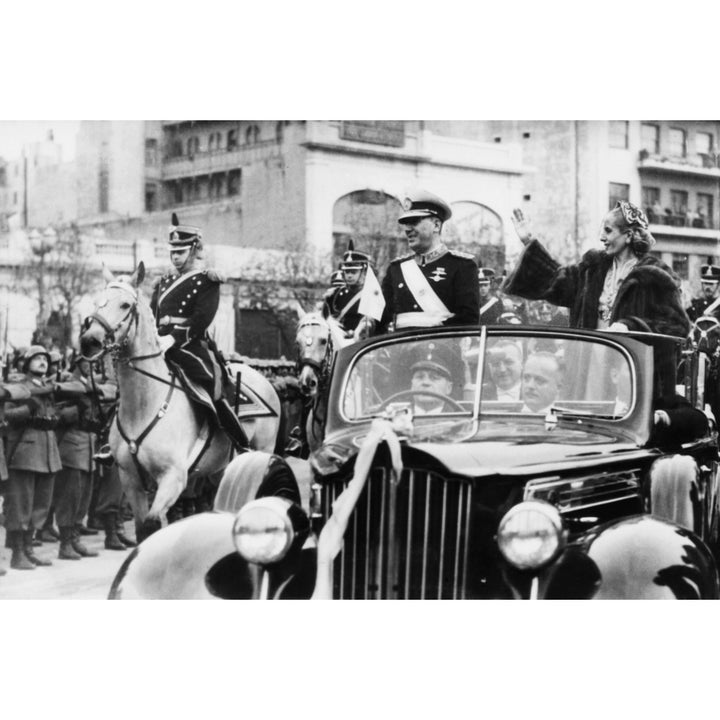 Eva Peron Riding In An Open Car In President Juan PeronS Second Term Inaugural Parade. June 4 History Image 1