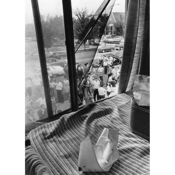 Bloodstained Nurses Cap On A Bed Where Eight Student Nurses Were Slain By Richard Speck. Chicago History Image 1