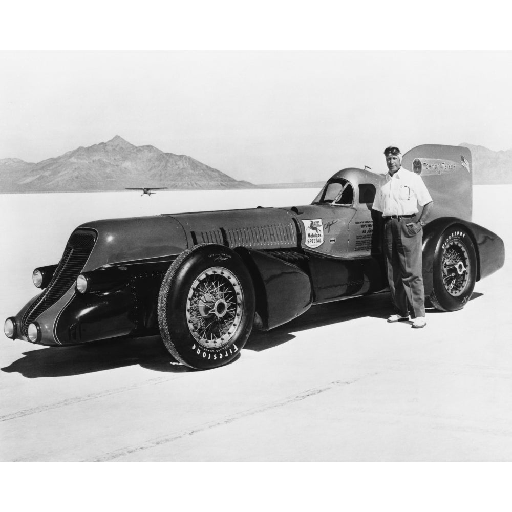 David Abbott Ab Jenkins And The Mormon Meteor Iii On The Bonneville Salt Flats History Image 1