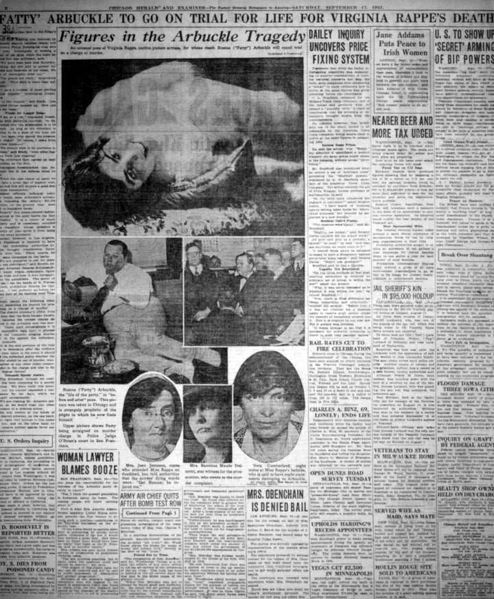 The Roscoe Fatty Arbuckle Murder Case As Reported In The Chicago Herald And Examiner History Image 1