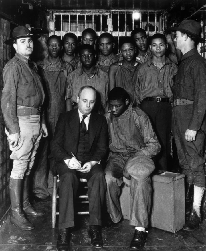 Attorney Sam Liebowitz With His Clients The Scottsboro Boys In Alabama In The 1930S History Image 1