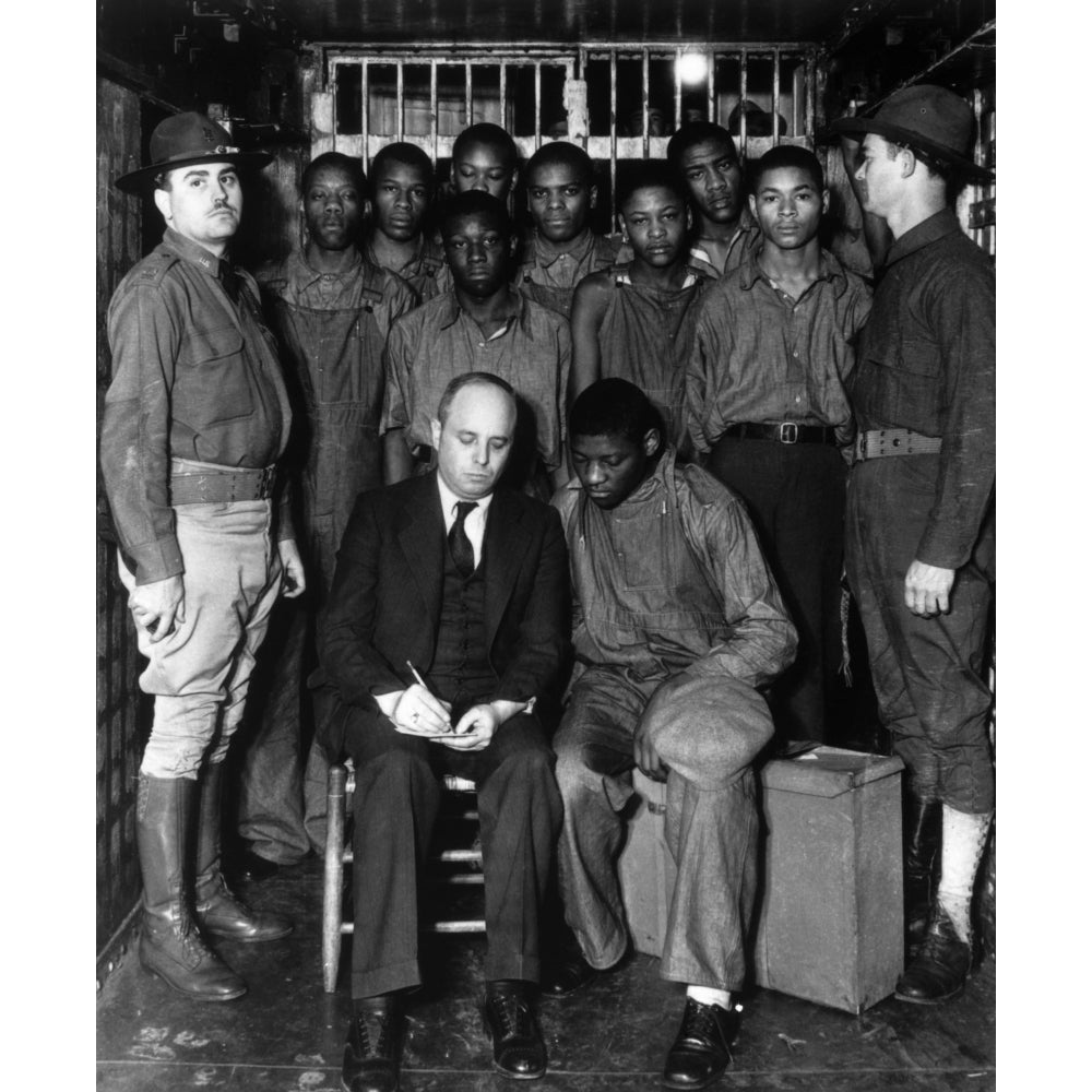 Attorney Sam Liebowitz With His Clients The Scottsboro Boys In Alabama In The 1930S History Image 2