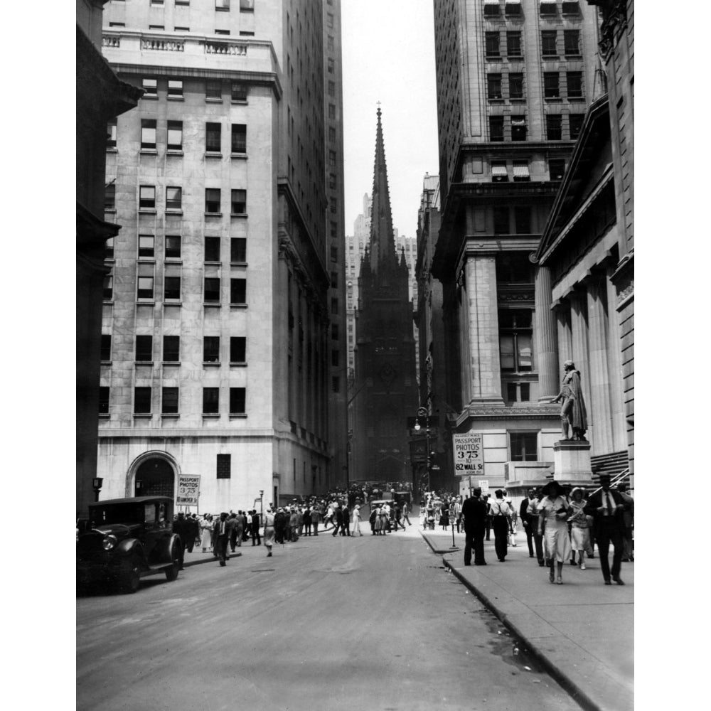 Wall Street-Trinity Church In The Background. N.Y. 8731 - Cpl ArchivesEverett Collection History Image 2