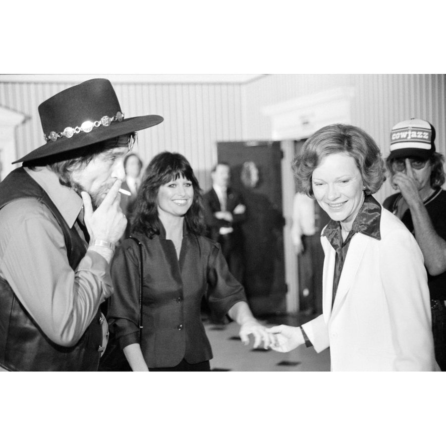 First Lady Rosalynn Carter With Waylon Jennings History Image 1