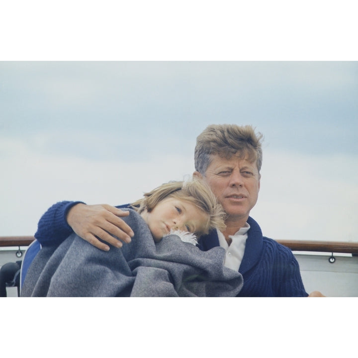 President John Kennedy With Daughter Caroline Kennedy History Image 2