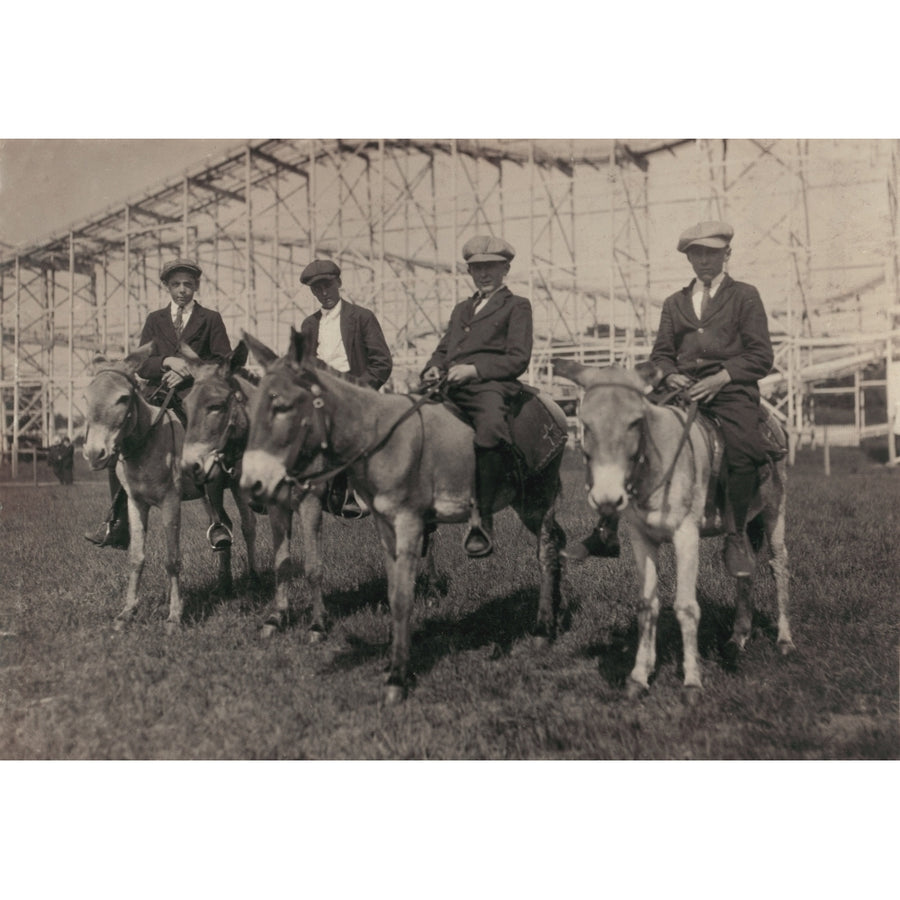 Young Men On Donkeys History Image 1