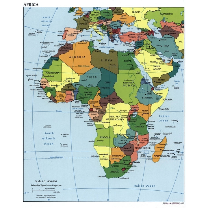 Map Of Africa Showing National Boundaries History Image 1