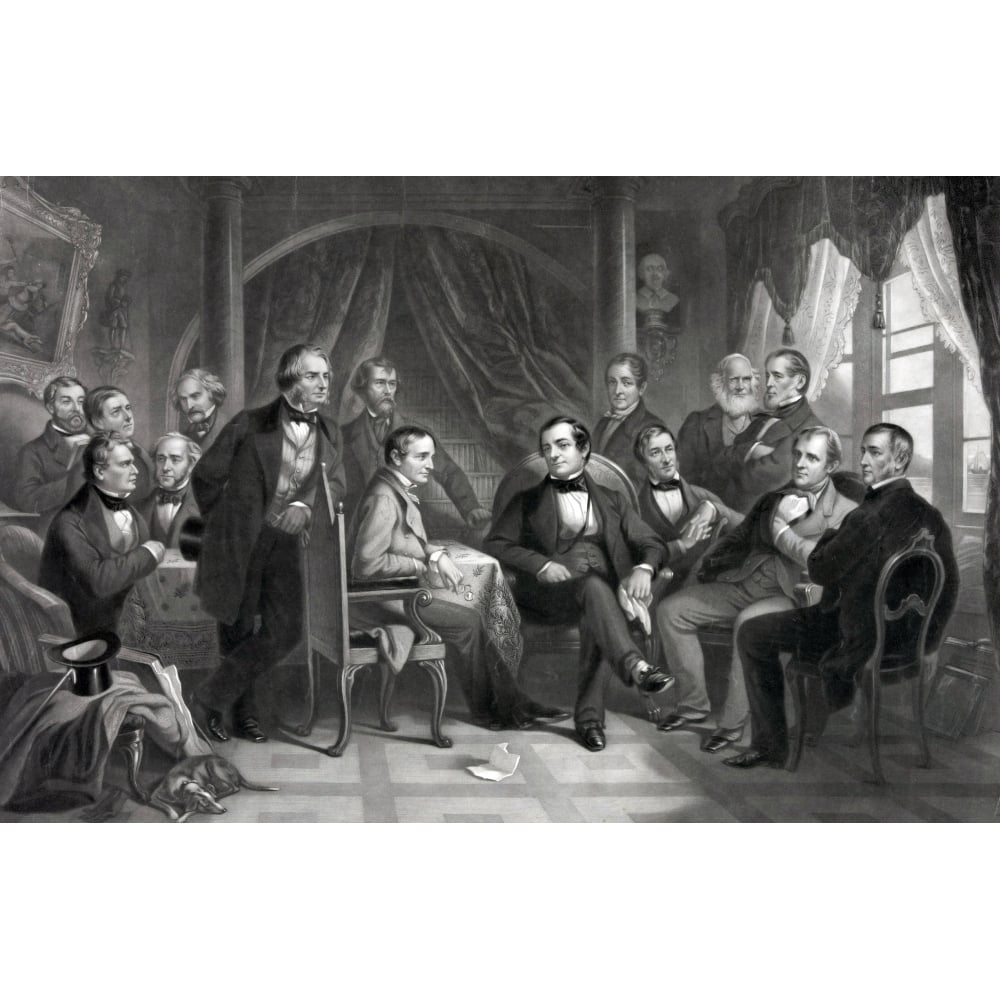 Washington Irving And His Literary Friends At Sunnyside. 1864 History Image 1