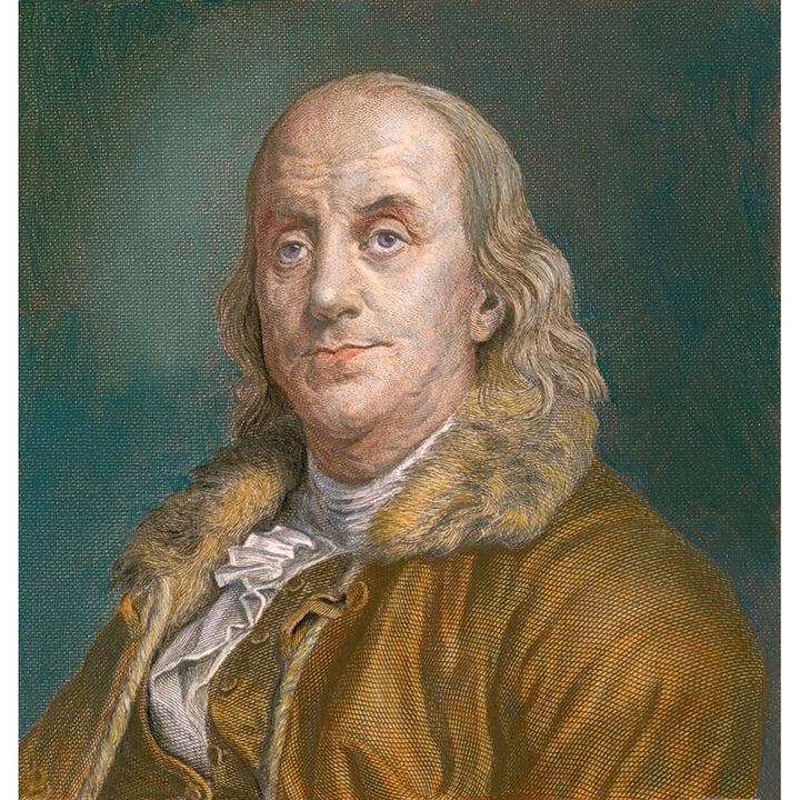 Benjamin Franklin In 1883 Portrait. Franklin Did Not Wear The Powdered Wigs And Elaborate Tailored Suits Of Image 2