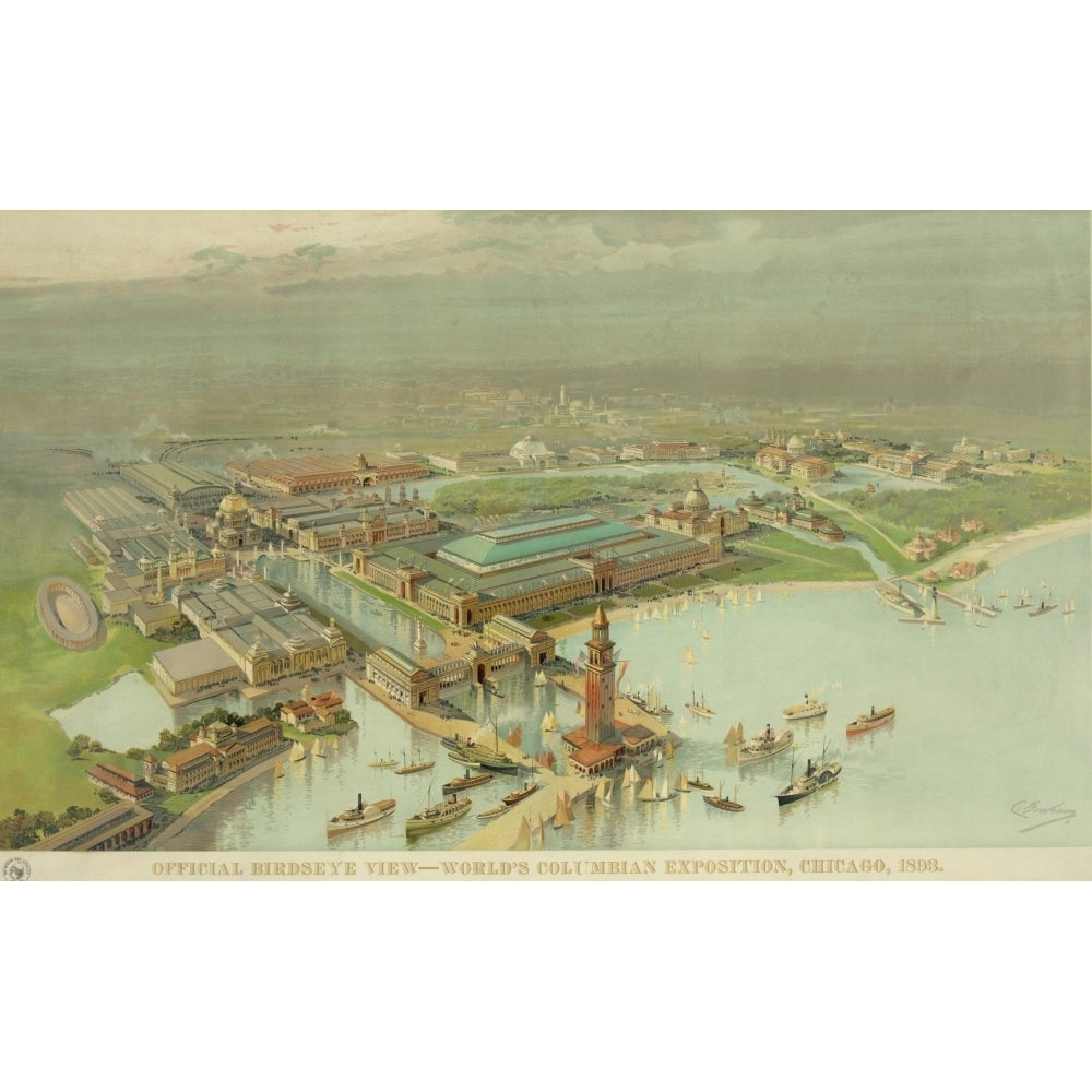 Birdseye View. WorldS Columbian Exposition History Image 2