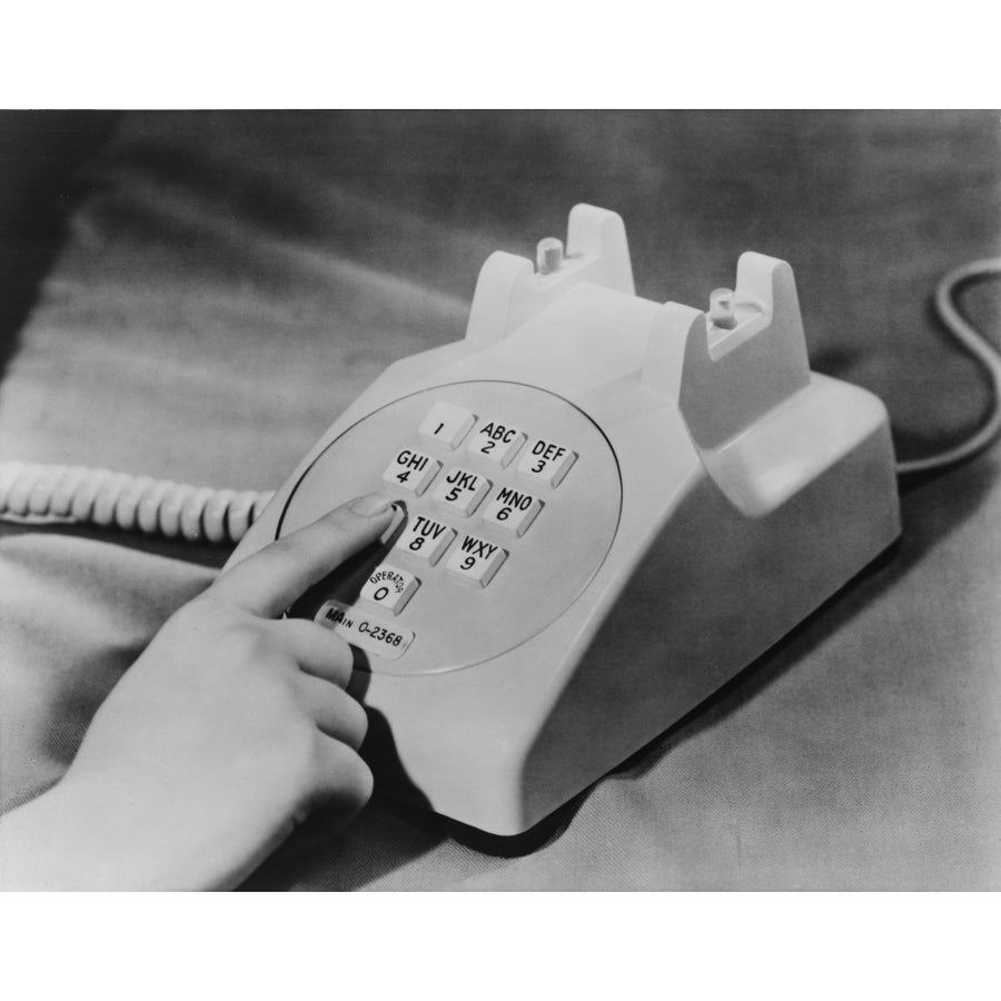 Bell Telephone Company Introduced The Push-Button Telephone In 1959 To Replace The Rotary Dial Phones. The Phone Used Image 1