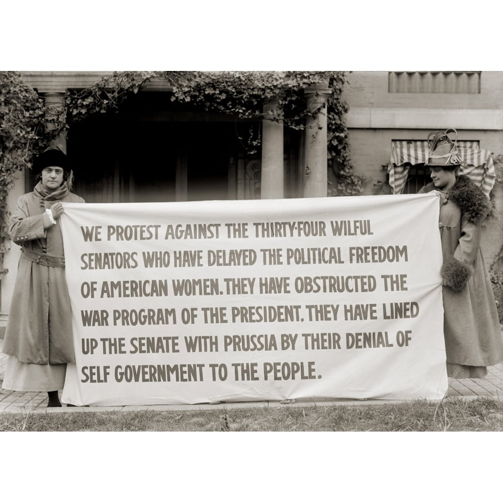 WomenS Suffrage Activists Protest The U.S. SenateS Failure To Pass The Federal Woman Suffrage Amendment In 1918. In Image 1