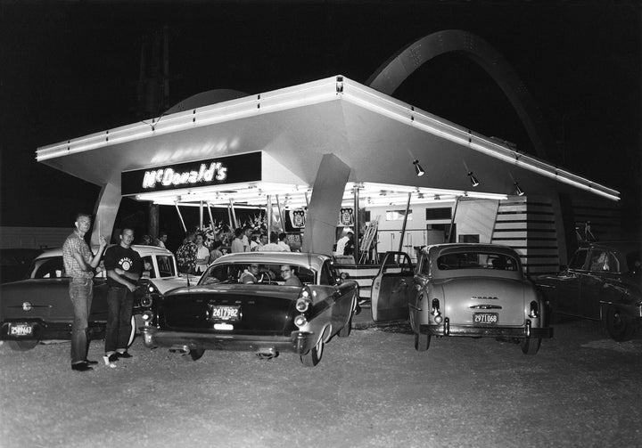 Customers At A The First McdonaldS Restaurant Opened By Ray Kroc In Des Plaines Illinois Near Chicago On April 15 1955 Image 1