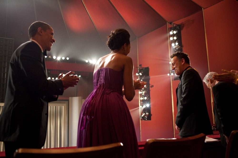 President And Michelle Obama Applaud Musician Bruce Springsteen During The Kennedy Center Honors On Dec. 6 2009. Note Image 1