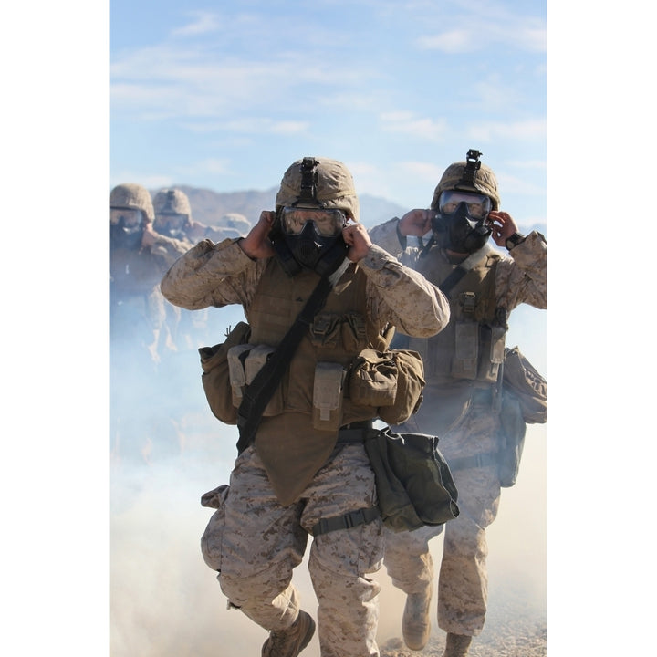 Us Marines And Sailors In Full Protective Gear Marching Through The Cloud Of Gas To Test With Their Gear. Jan 26 Image 2