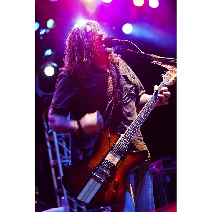 Shaun Morgan Welgemoed Of The Rock Group Seether Plays For Marines Sailors And Their Families During A Concert On Marine Image 1