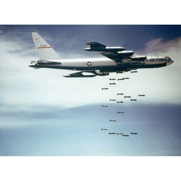 Us Air Force B-52 Dropping 750 Pound Bombs Over Vietnam. Ca. 1965-1966. History Image 2