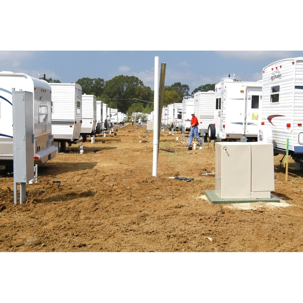 Trailers Outside Baker Louisiana Will Provide Temporary Housing Hurricane Katrina Victims. Four Weeks After The Storm Image 1