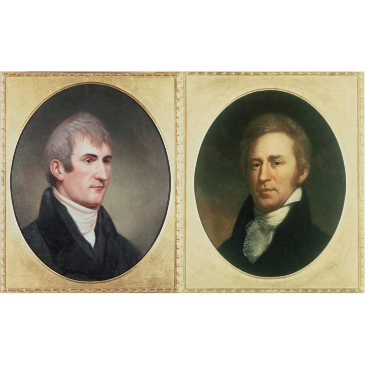 William Clark 1770-1838 And Meriwether Lewis 1774-1809 . Portraits By Charles Wilson Peale. History Image 1